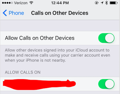 verizon icloud connecting calling