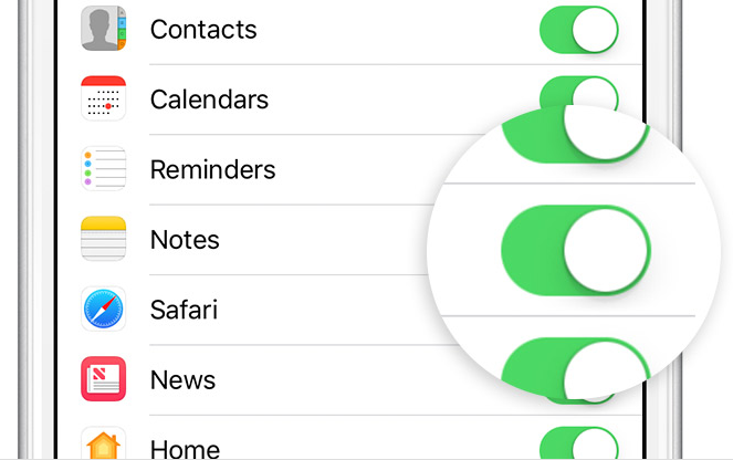 Sync Notes with iCloud