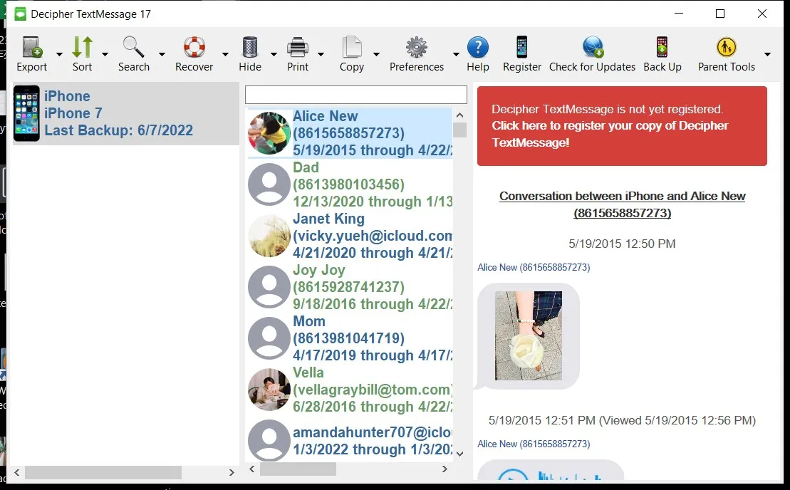 Preview iPhone Messages