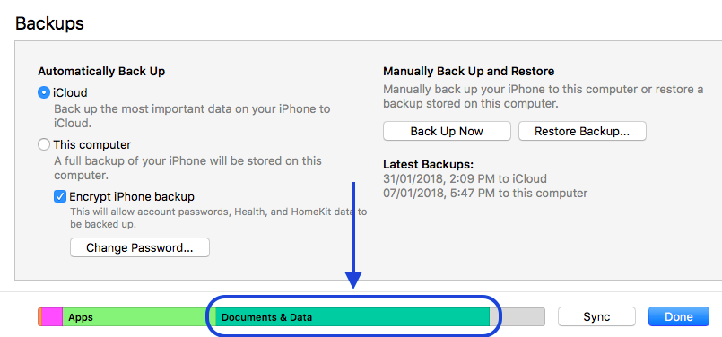 Documents & Data takes up over 50% of my iPhone 8 storage