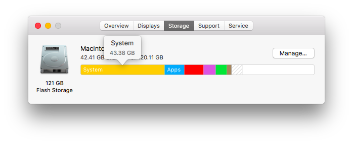 how to clean up macbook system storage