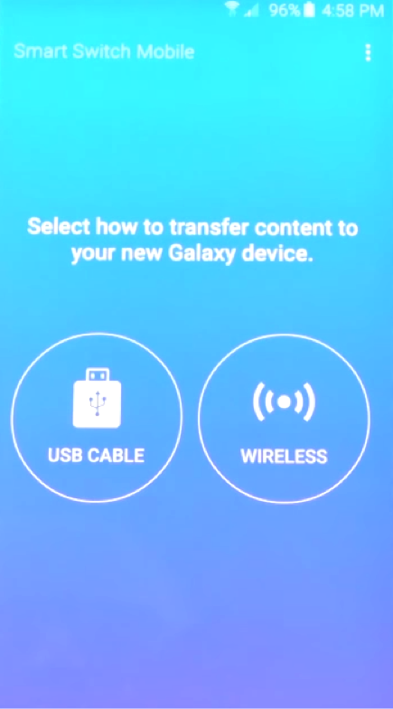 Wireless transfer data from iOS to Galaxy