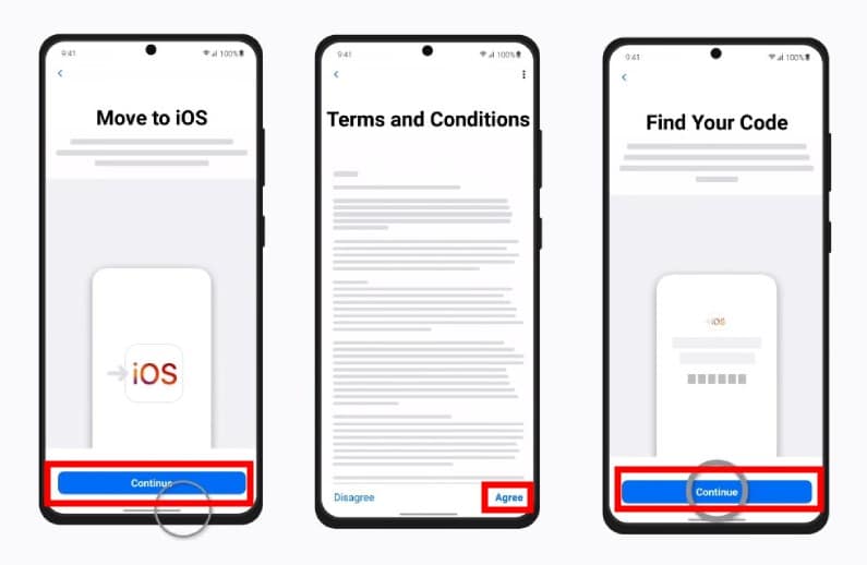 Move to iOS on Android device