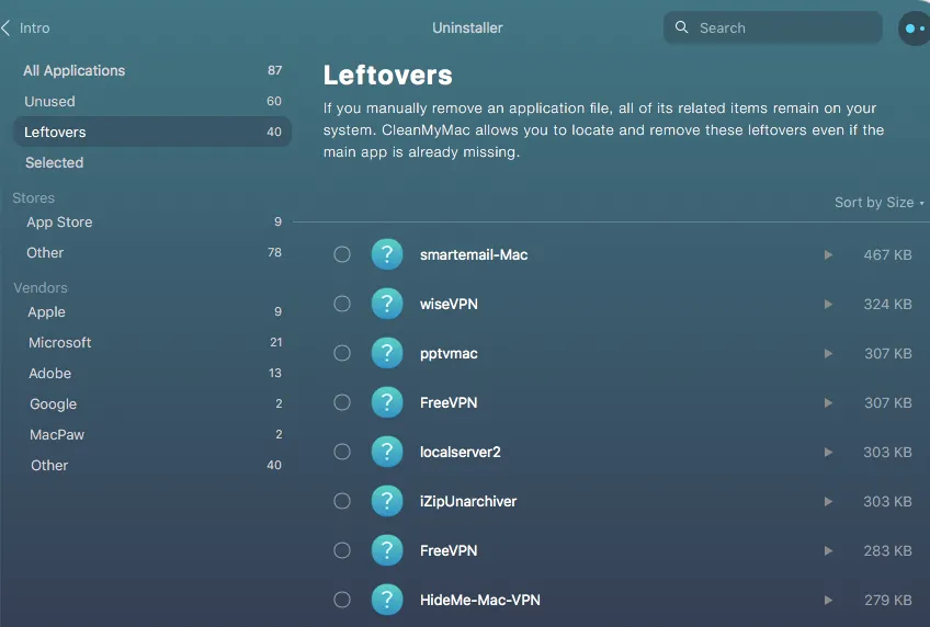 CleanMyMac X – Best uninstaller to remove only the leftovers