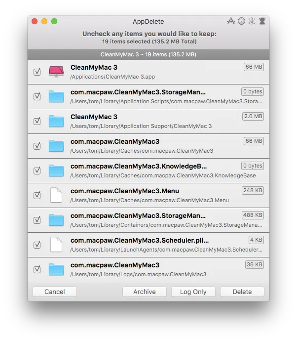 Use AppDelete to remove CleanMyMac