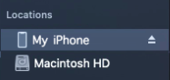 Use finder to get your iPhone