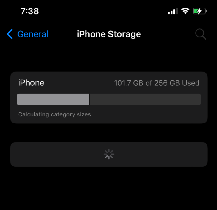 iPhone Storage Won't Load in iOS 15