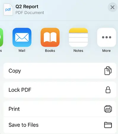 Save PDFs to Books App