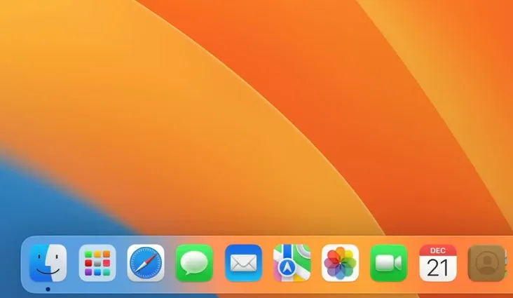macOS Dock bar